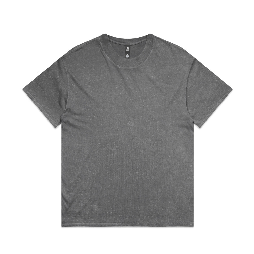 Stone Wash Heavy Tee in Coal Stone