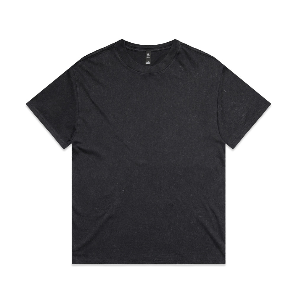 Stone Wash Heavy Tee in Black Stone