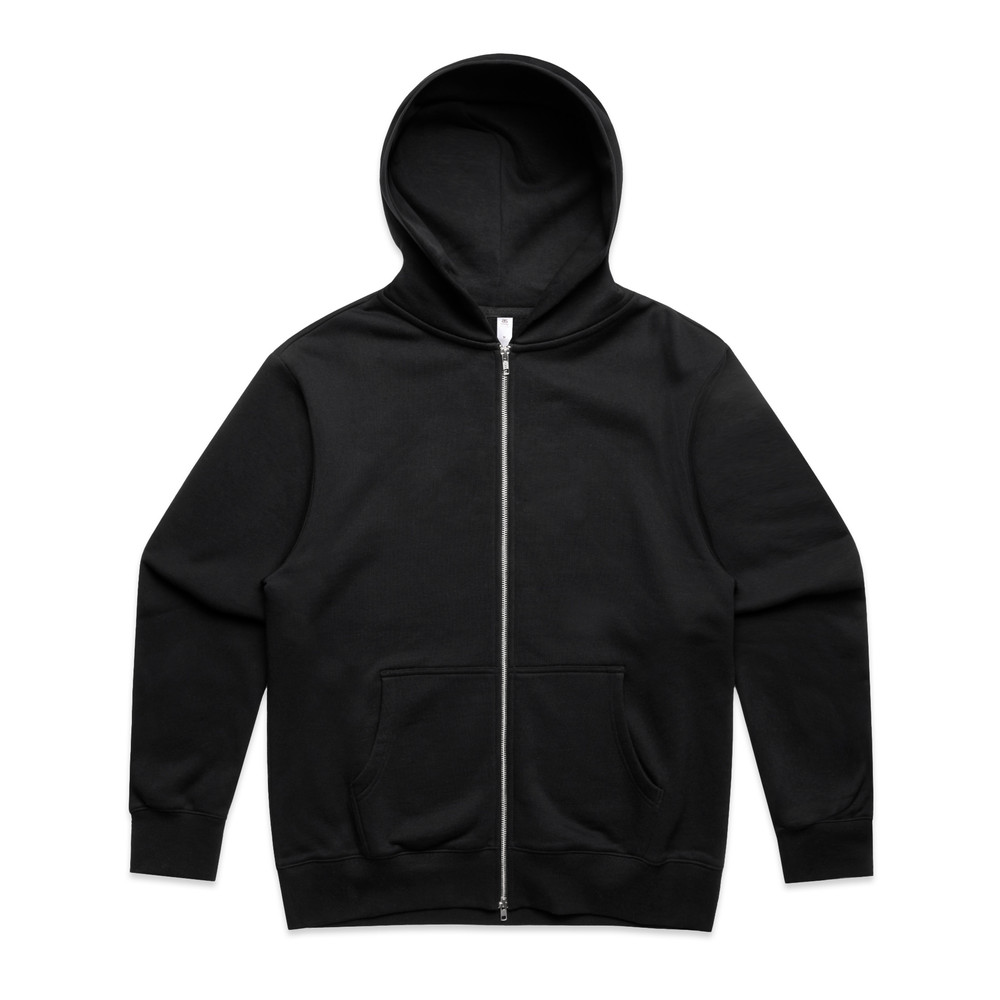 Heavy Zip Hood in Black