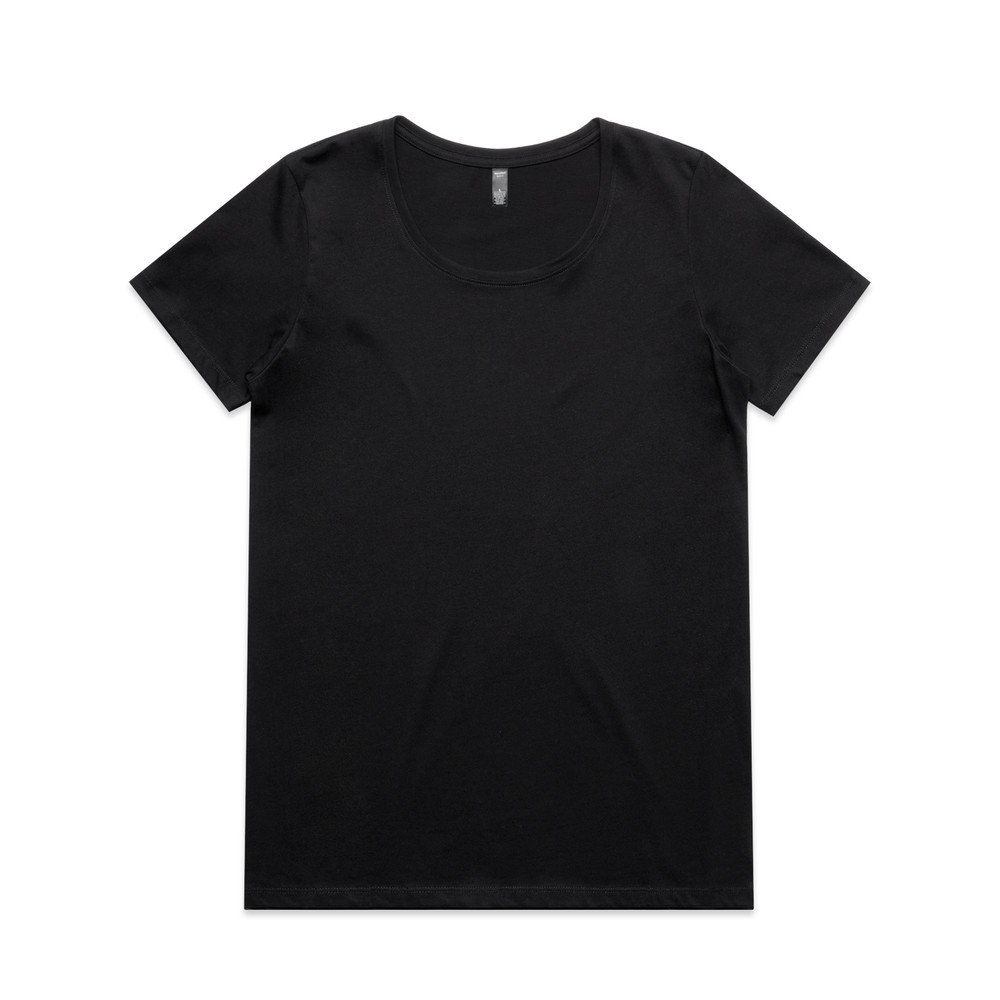 Women's Maple Scoop Tee in Black
