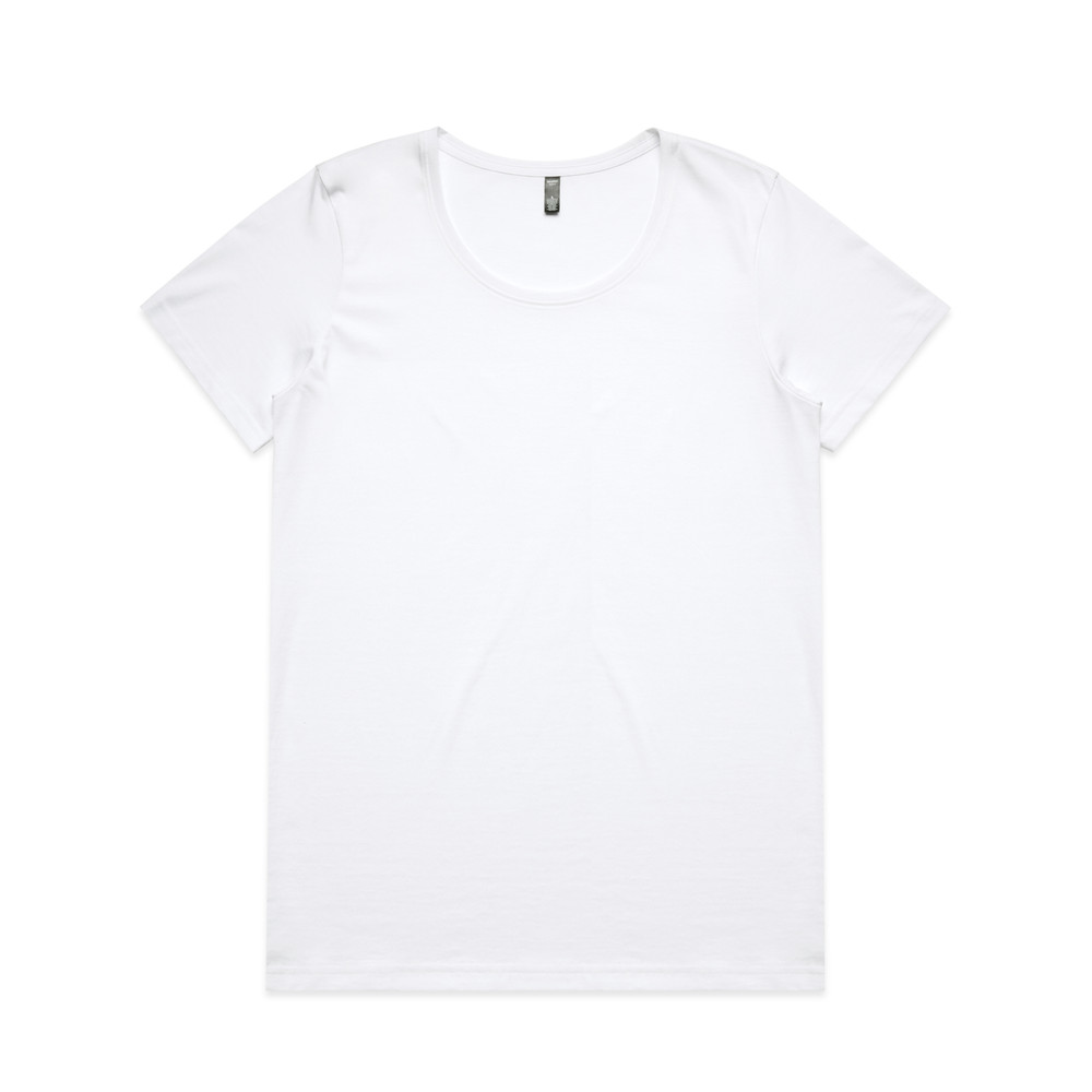 Women's Maple Scoop Tee in White