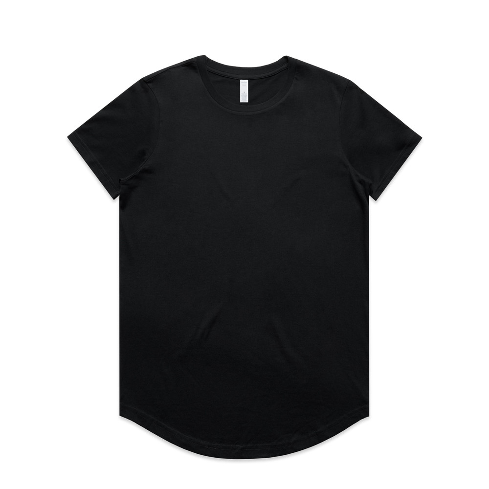 Women's Maple Curve Tee in Black