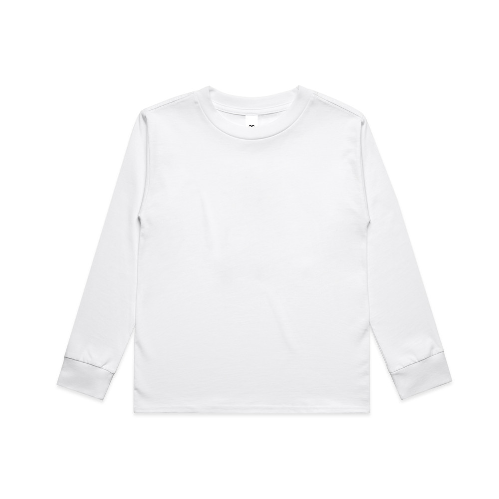 Youth Classic Long Sleeve Tee in White