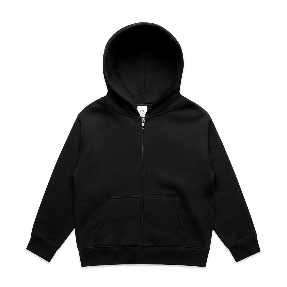 Kids Relax Zip Hood in Black
