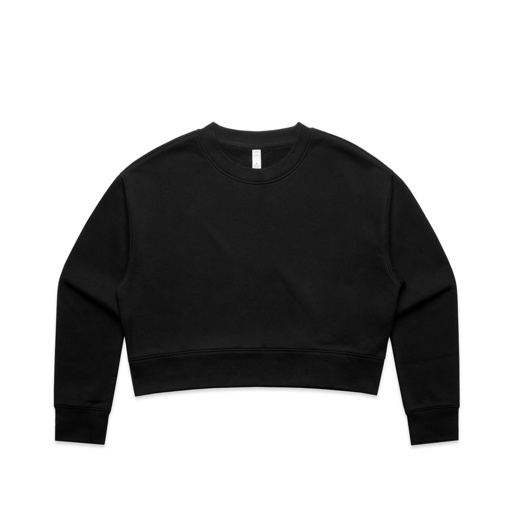 Women's Relax Crop Crew in Black