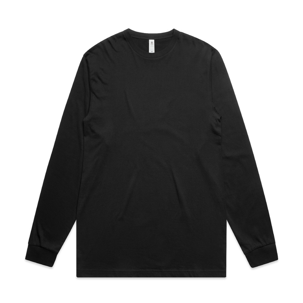 Block Long Sleeve Tee in Black