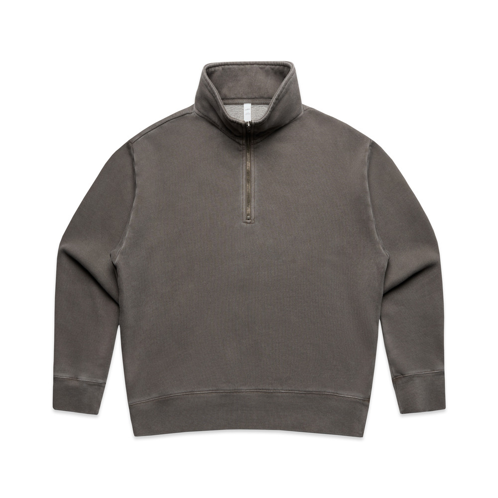 Women's Relax Faded Half Zip Crew in Faded Grey