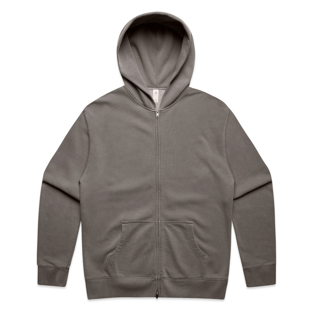 Relax Faded Zip Hood in Faded Grey