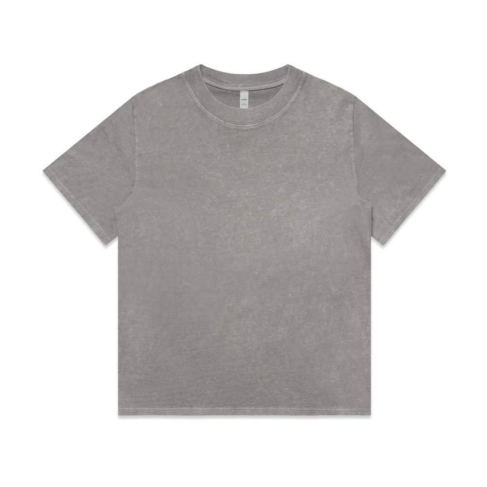Women's Stone Wash Heavy Tee in Grey Stone