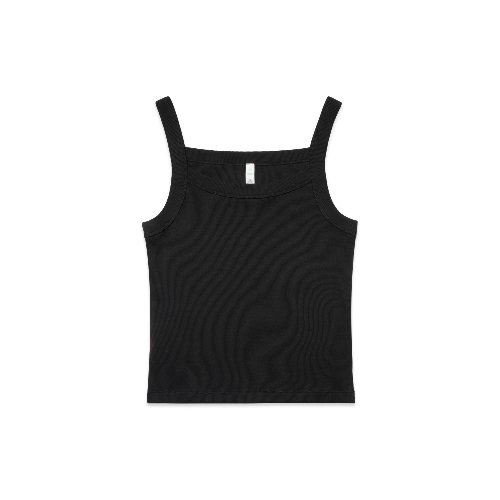 Women's Organic Collegiate Tank in Black