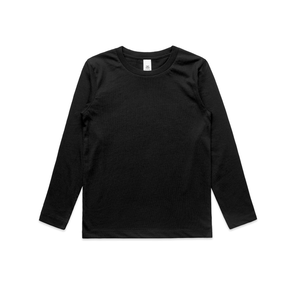 Youth Staple Long Sleeve Tee in Black
