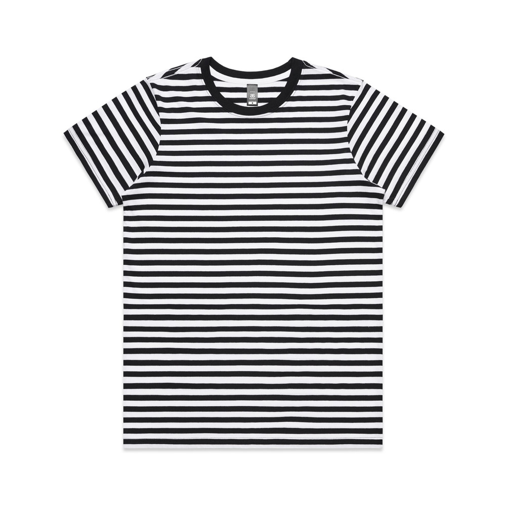 Women's Maple Stripe Tee in Black / White