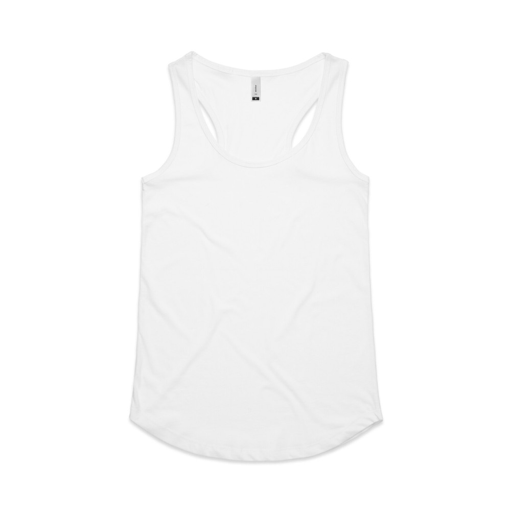 Women's Yes Racerback Singlet in White