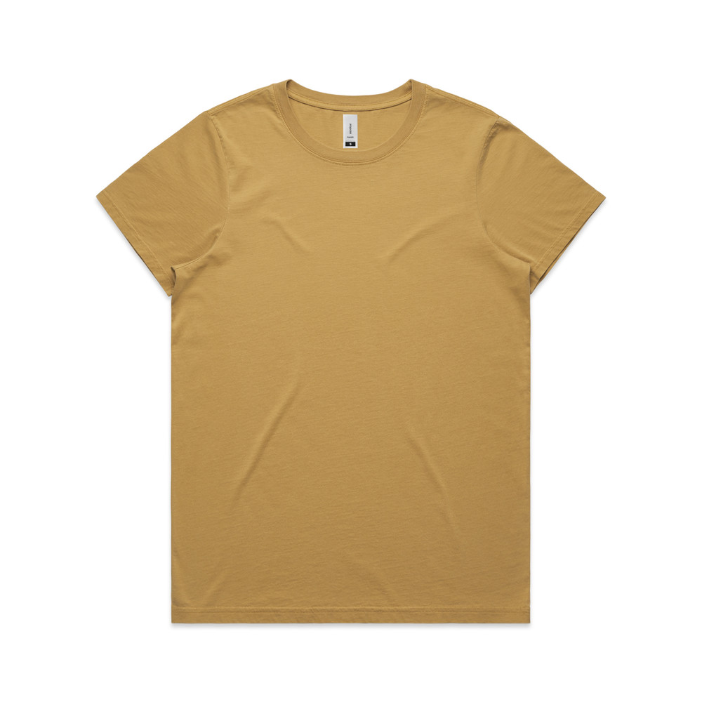 Women's Maple Faded Tee in Faded Mustard
