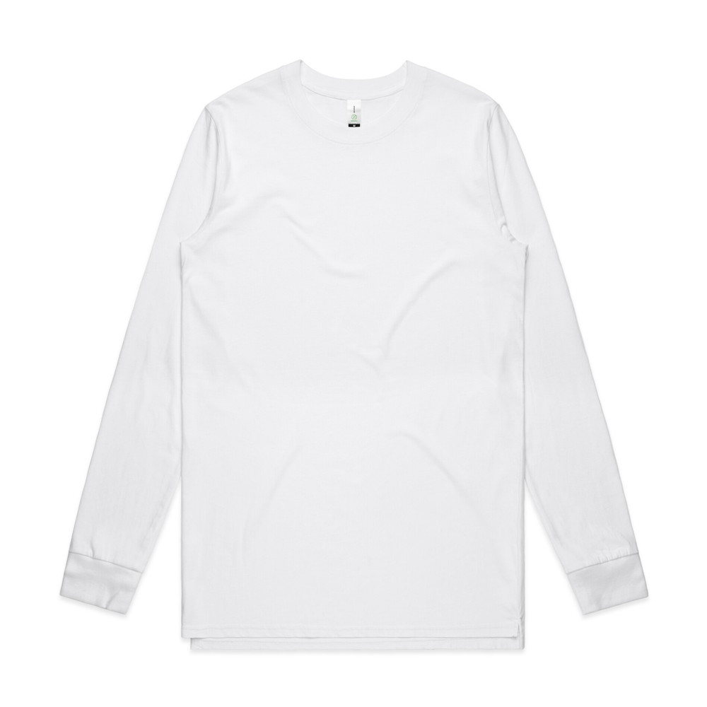 Base Organic Long Sleeve Tee in White