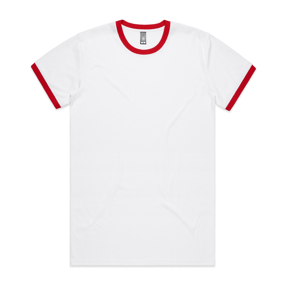 Staple Ringer Tee in White / Red