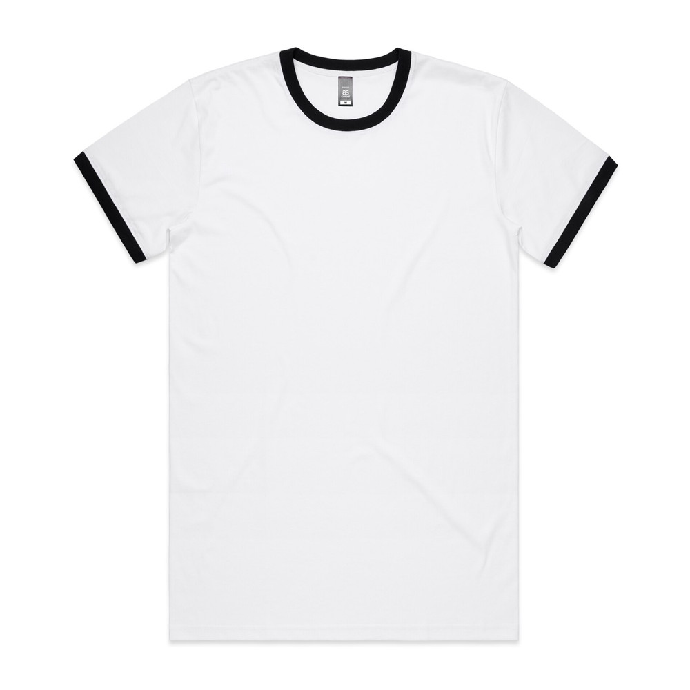 Staple Ringer Tee in White / Black