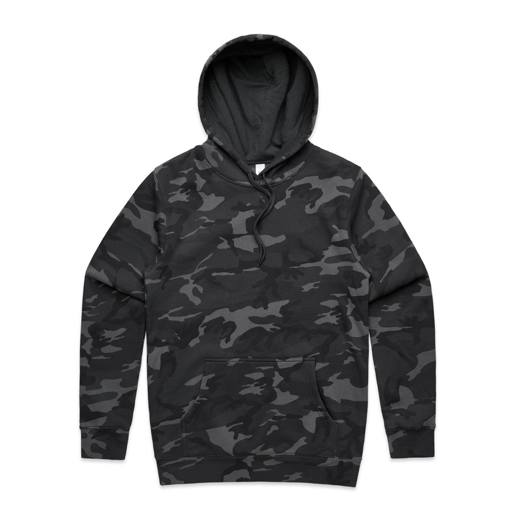 Stencil Camo Hood in Black Camo