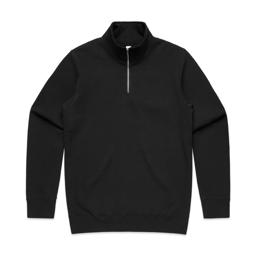 Stencil Half Zip Crew in Black