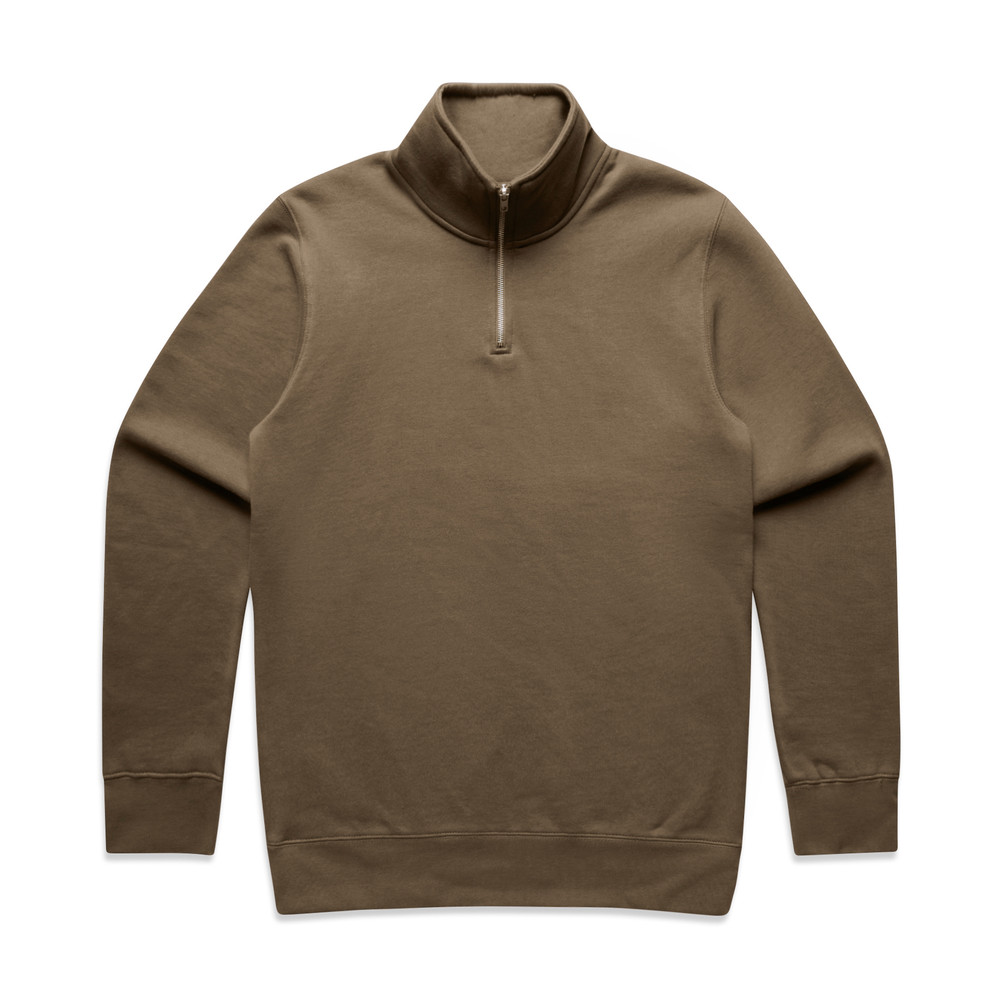 Stencil Half Zip Crew in Walnut