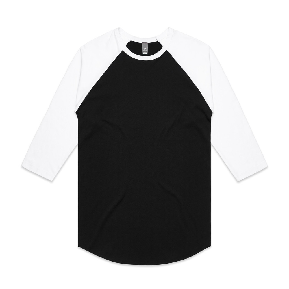 Raglan Tee in Black / White