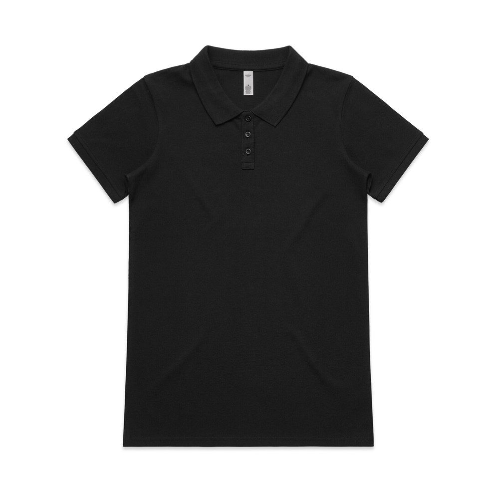 Women's Pique Polo in Black
