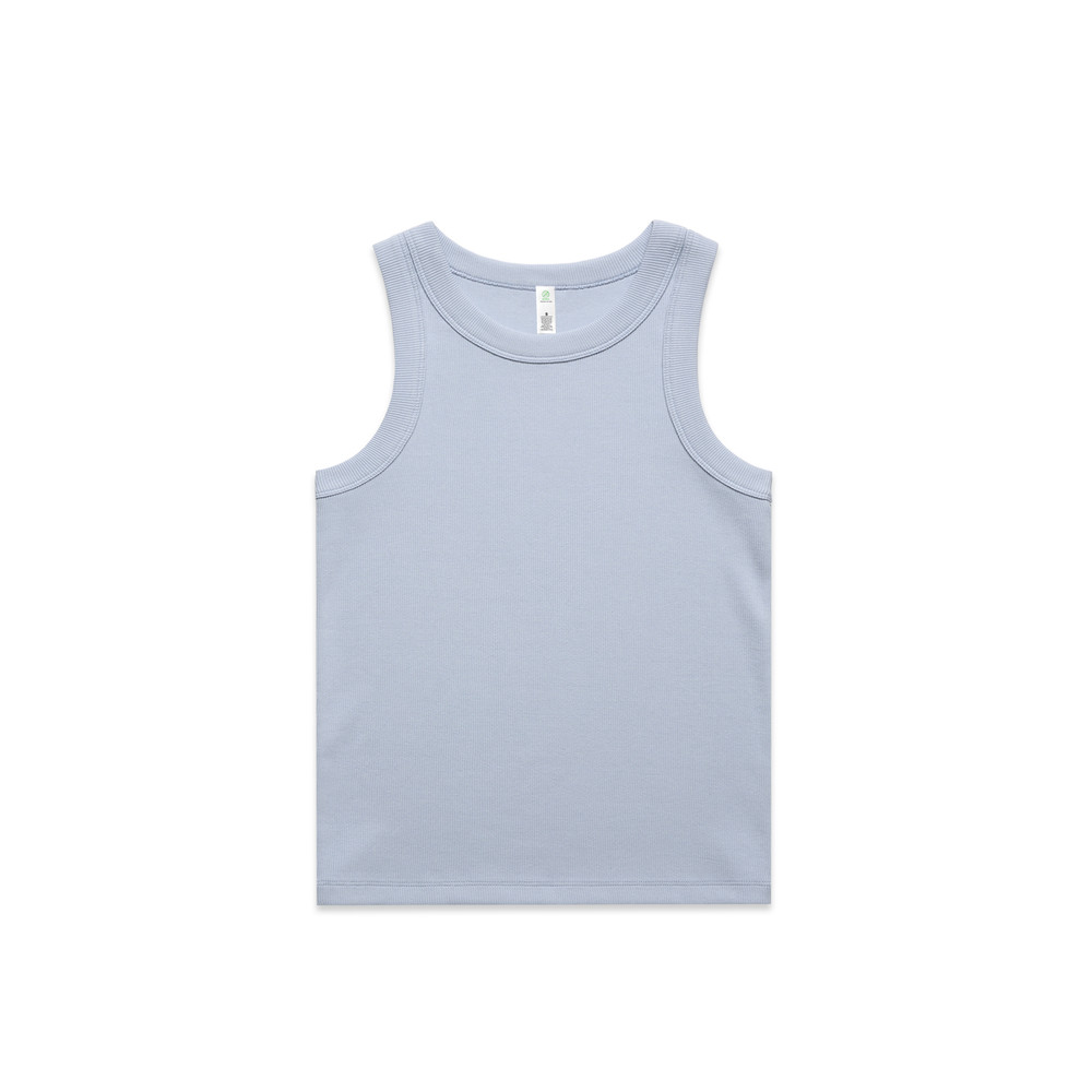 Women's Organic Rib Tank in Powder