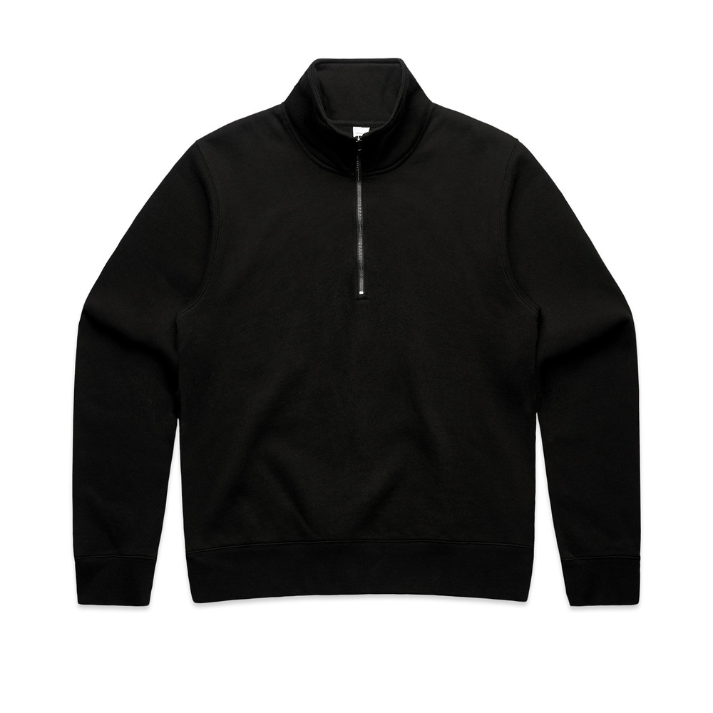 Women's Stencil Half Zip Crew in Black