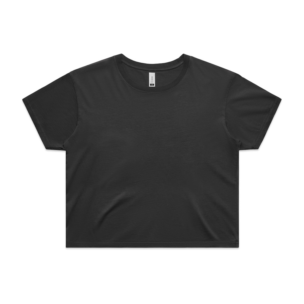Women's Faded Crop Tee in Faded Black