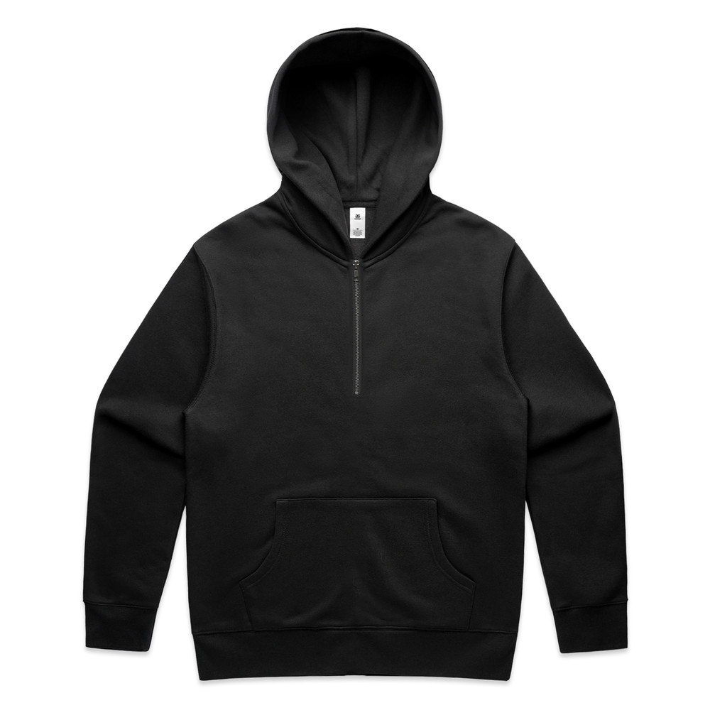 Relax Half Zip Hood in Black