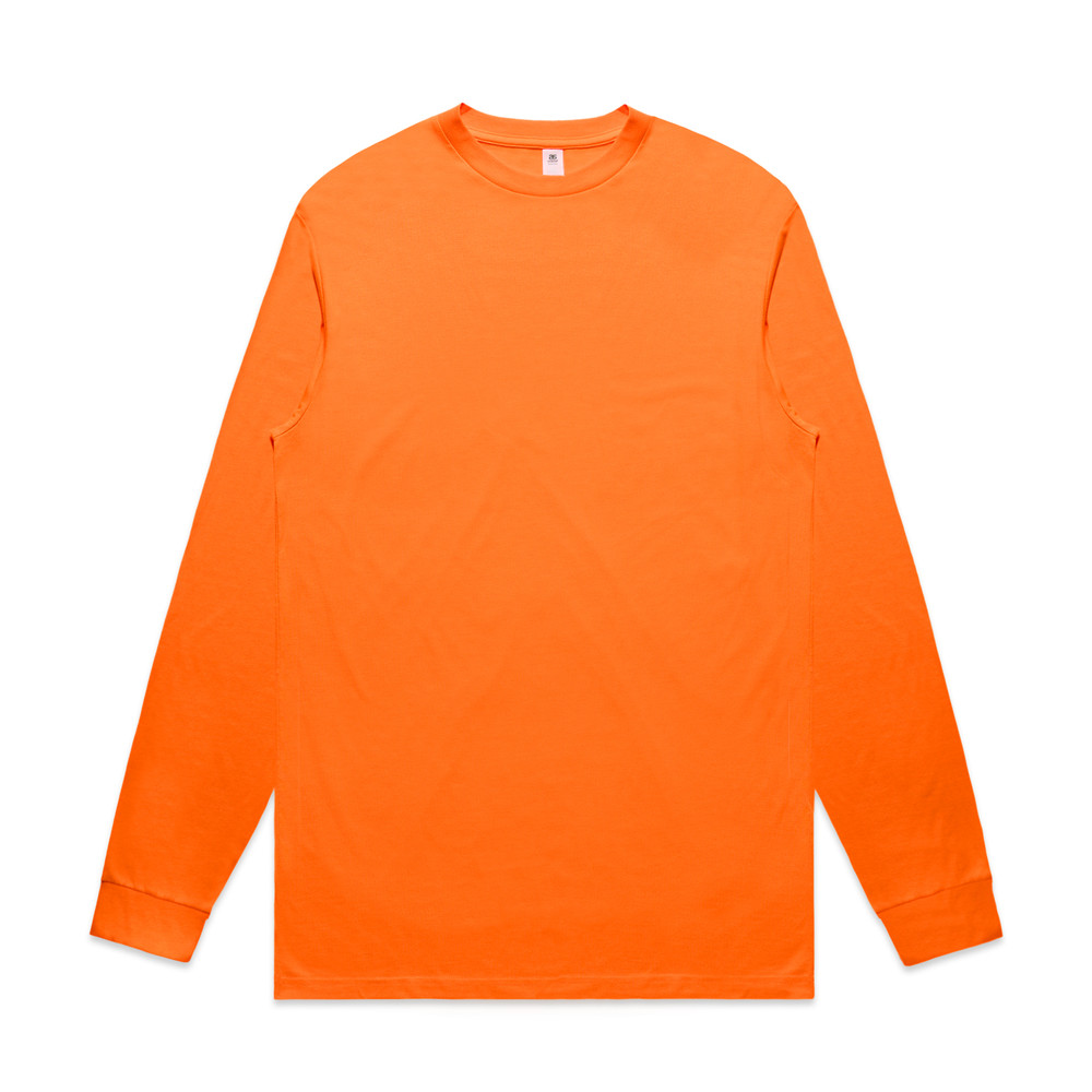 Block Safety Long Sleeve Tee in Safety Orange