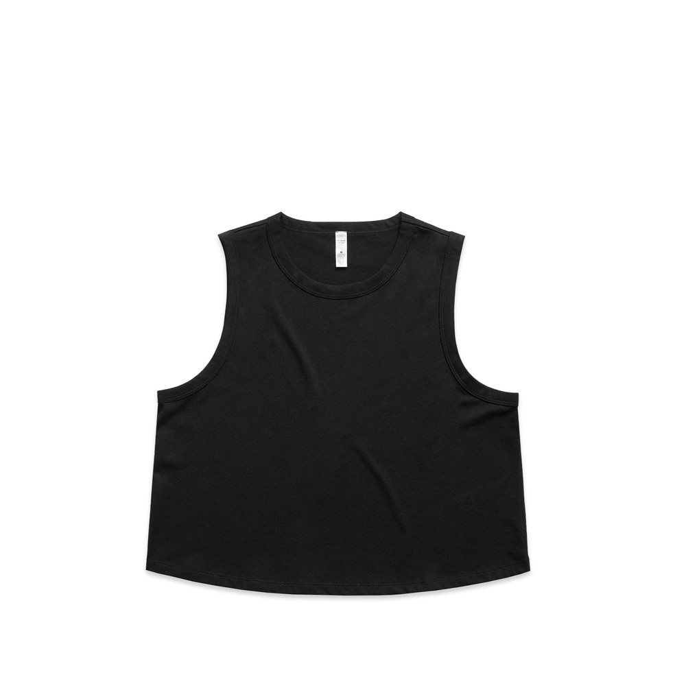 Women's Martina Crop Tank in Black