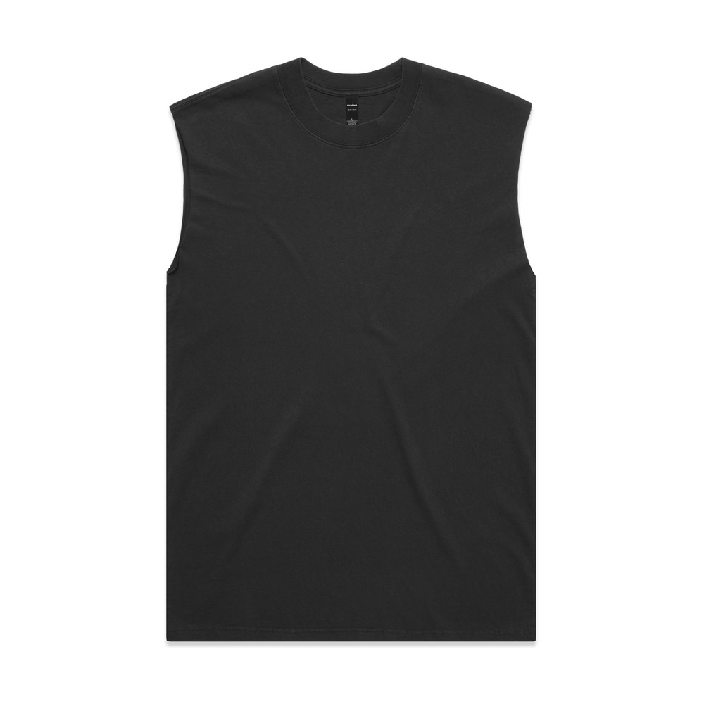 Heavy Faded Tank in Faded Black