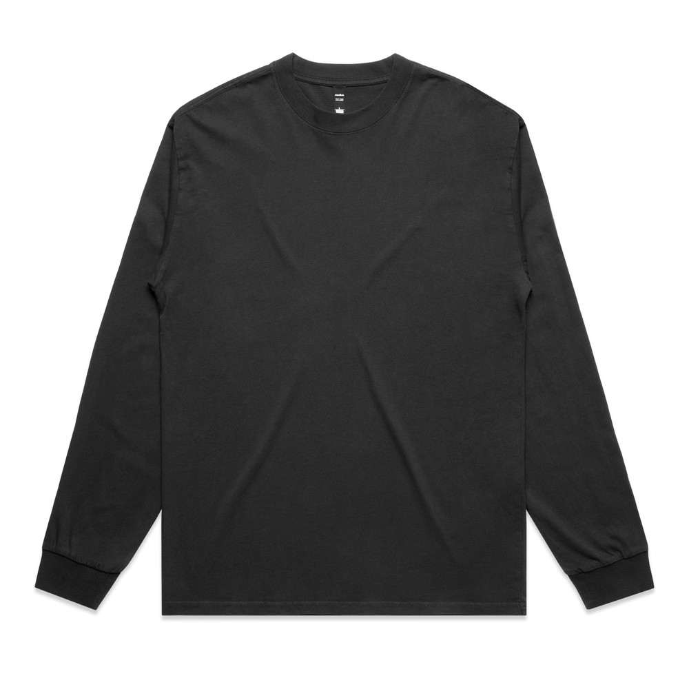 Heavy Faded Long Sleeve Tee in Faded Black