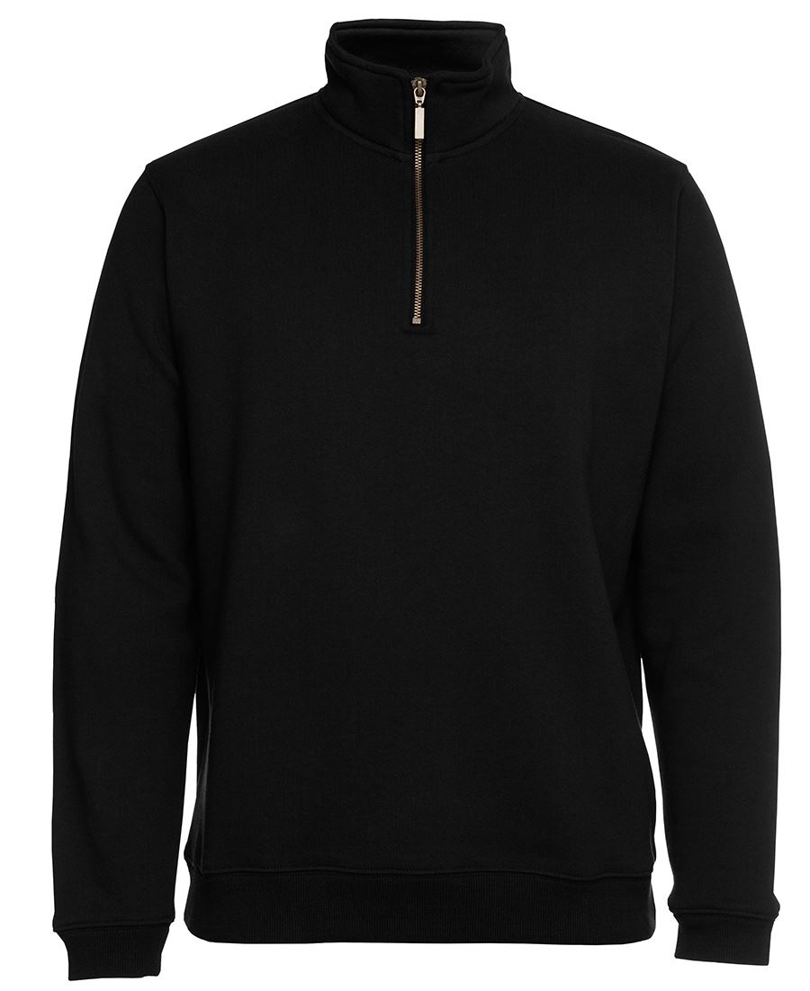 JB's C of C Brass Half Zip Sweat in Black